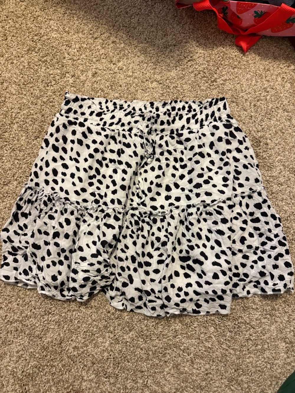 💔 Aerie? Black and White Dalmatian Print Mini Skirt